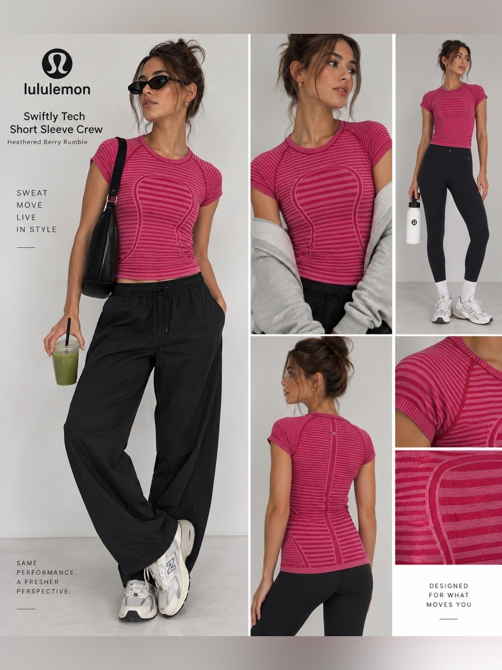 Lululemon Swiftly Tech Short Sleeve Crew
Heathered Berry Rumble